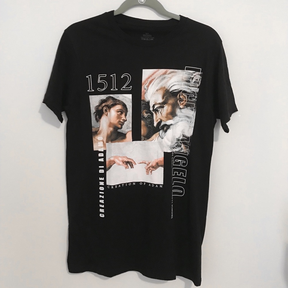 Michelangelo Creation of Adam Tee - Picture 2 of 3